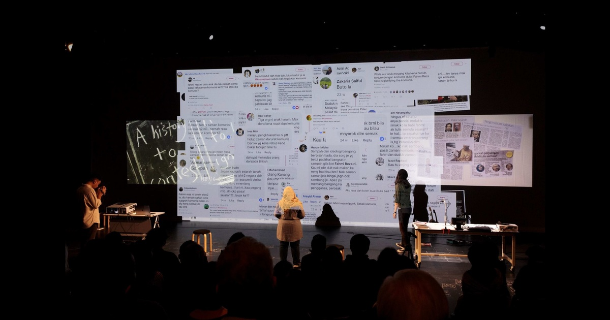 Mark Teh "A Notional History (tentative title, work-in-progress)” , 2019, TPAM -Performing Arts Meeting in Yokohama / Photo: Hideto Maezawa